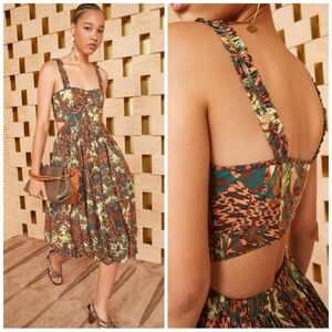 Ulla Johnson Olympia Midi Fit & Flare Dress NWT Size 6 Floral Print